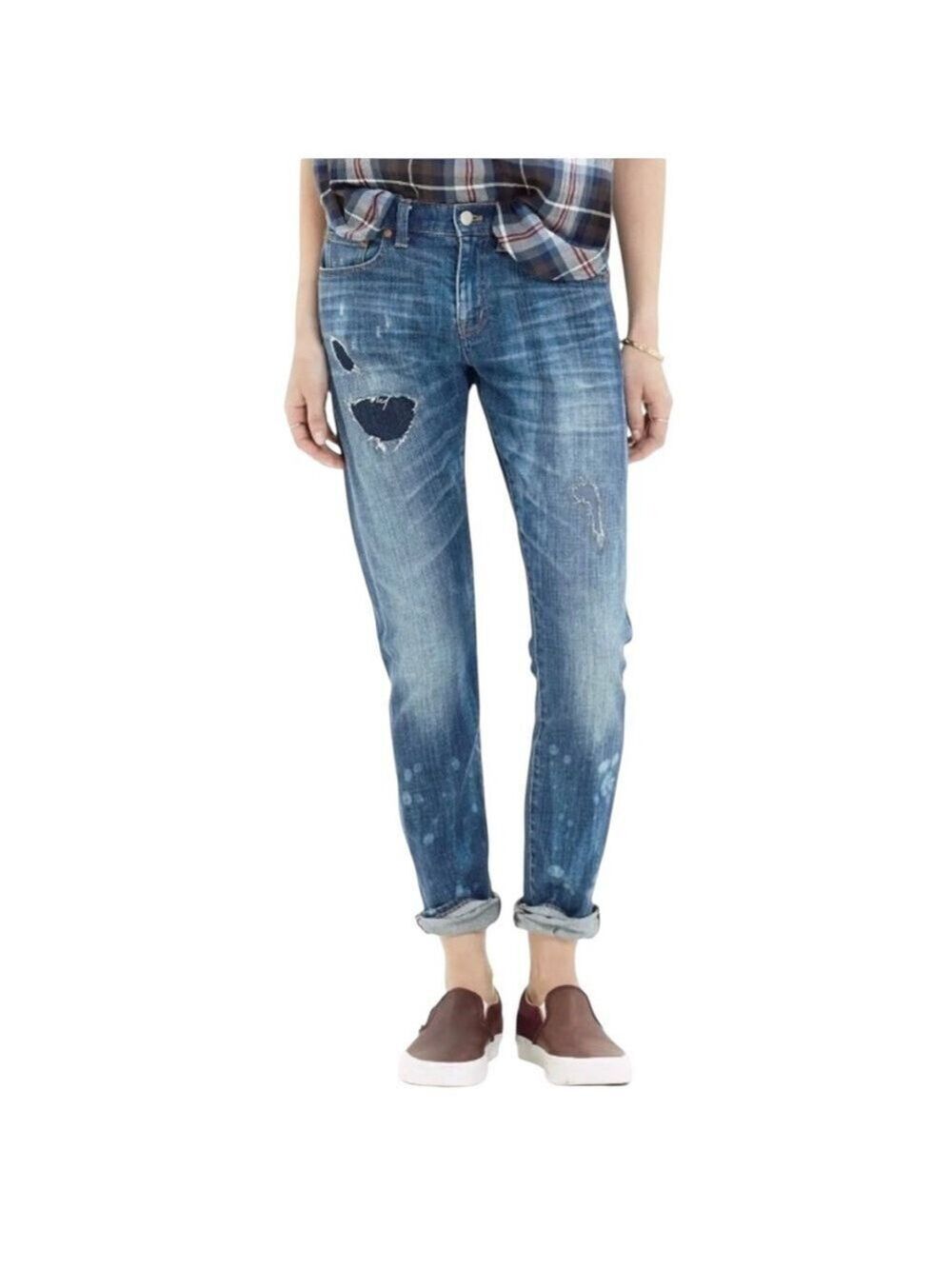 Madewell The Slim Boy Rip and Repair Edition Jeans Size 30